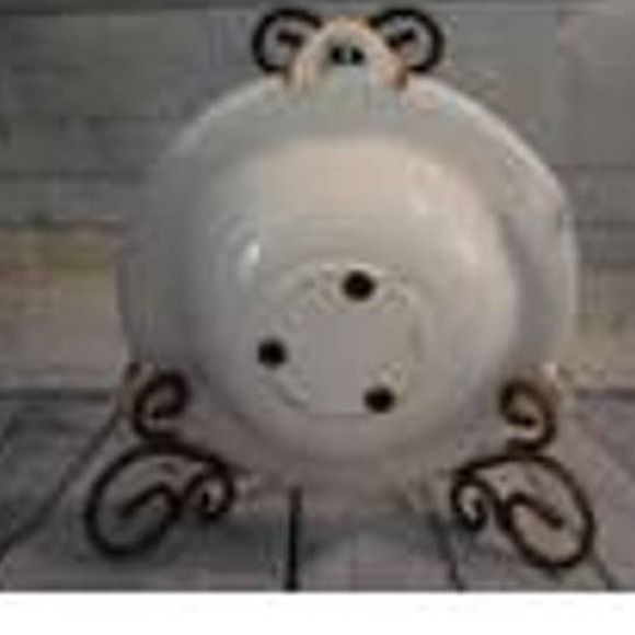 Beautiful 3 handled Bowl Handmade Ceramic 11" wide x 3" tall - Picture 3 of 4